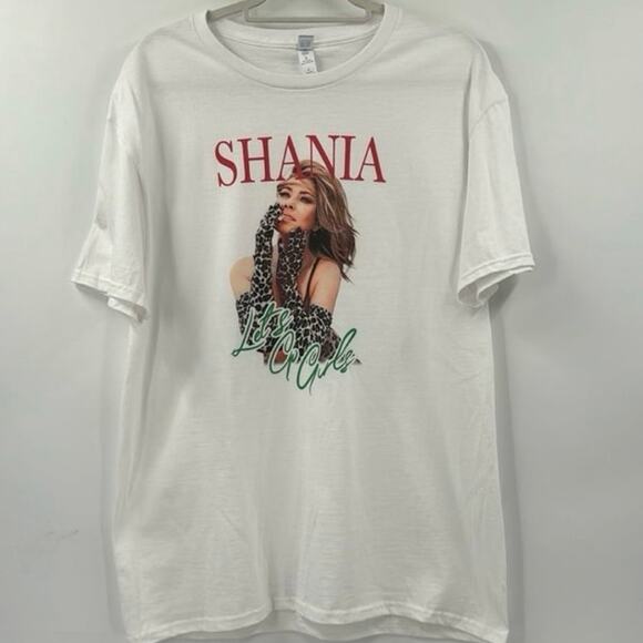 NWOT Shania Twain let’s go girls graphic white T-shirt - Picture 1 of 3
